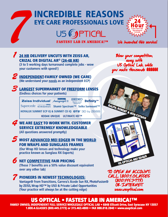 Ralph Cotran's Seven Reasons Why EyeCare Professionals Love US Optical